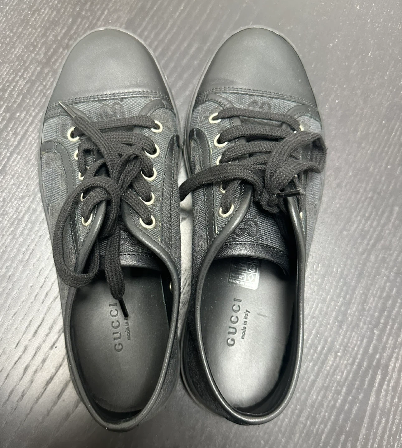 Gucci Black GG Canvas Sneakers