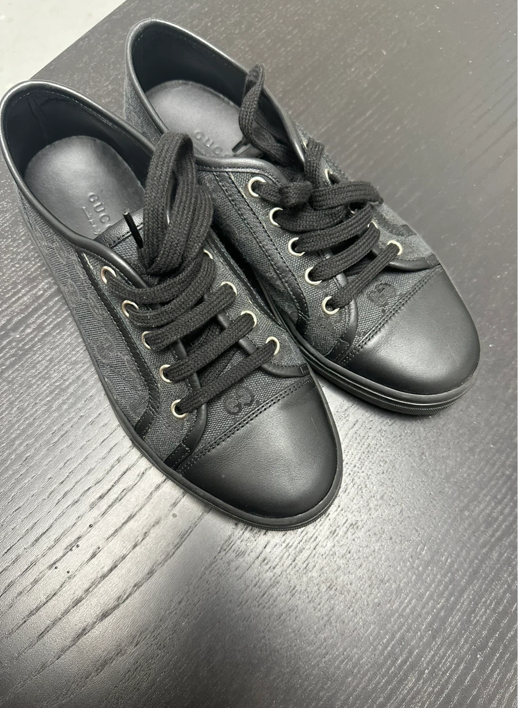 Gucci Black GG Canvas Sneakers - photo 5