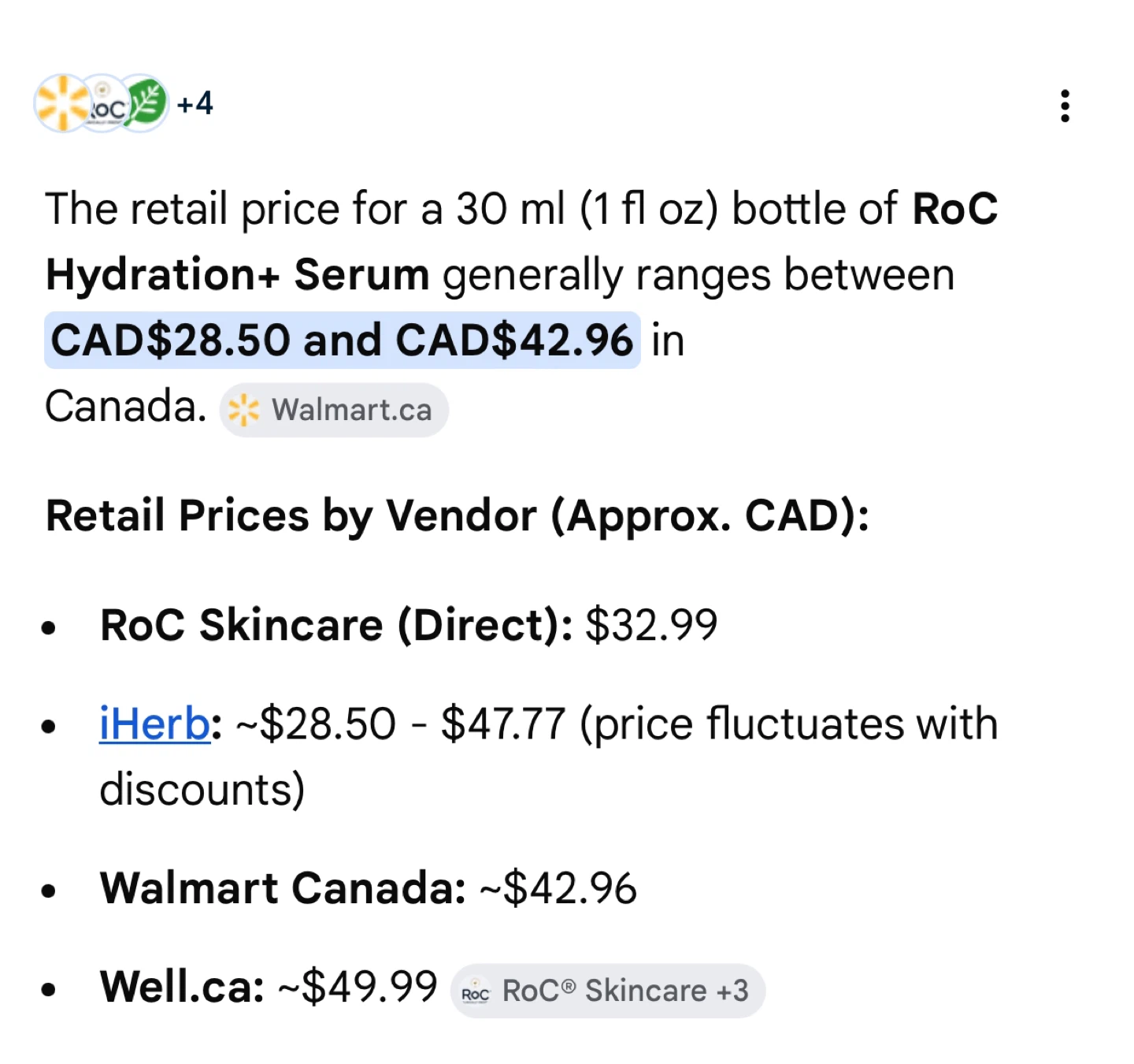 ‼️RoC Hydration + Serum ($47.99 at shoppers) - photo 2