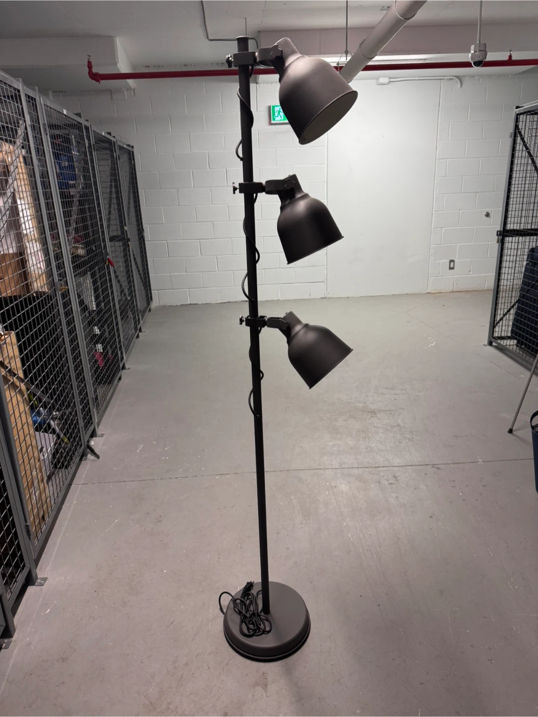 IKEA Dark Grey Triple Head Floor Lamp