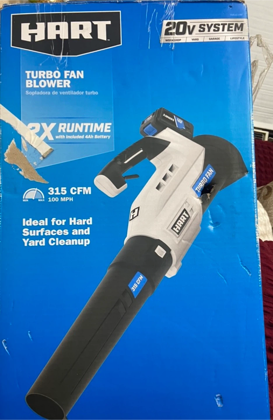 🏆HART 20V Turbo Fan Blower with 4.0Ah Battery & Charger