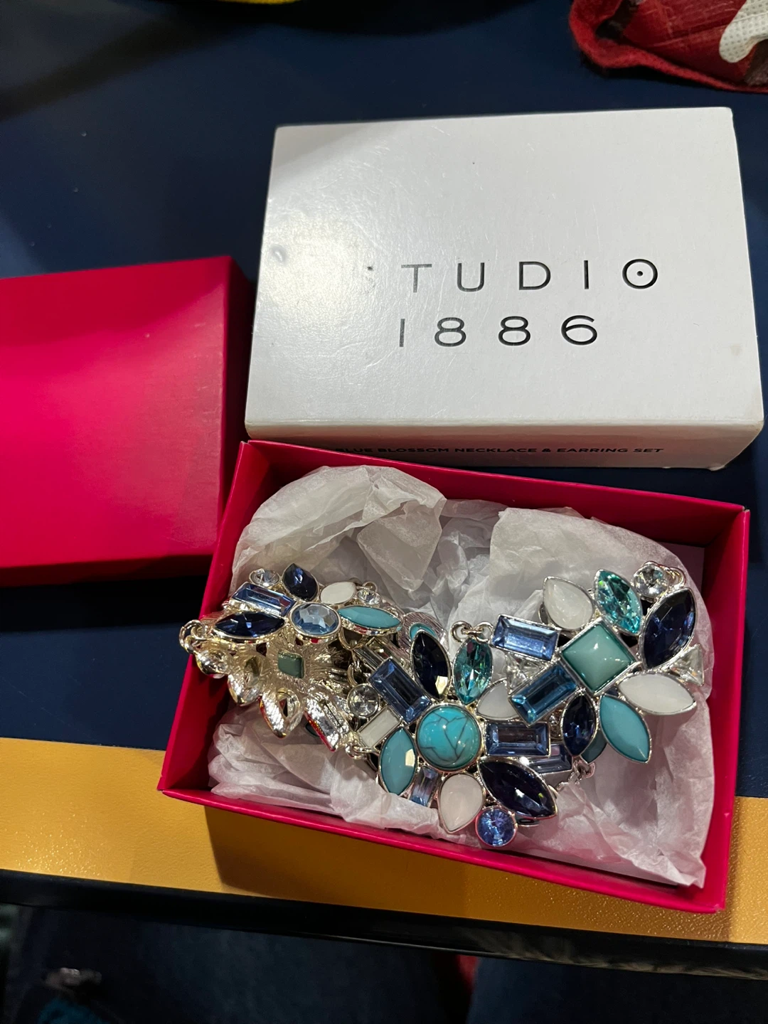 Studio 1886 Blue Blossom Necklace & Earring Set - photo 2