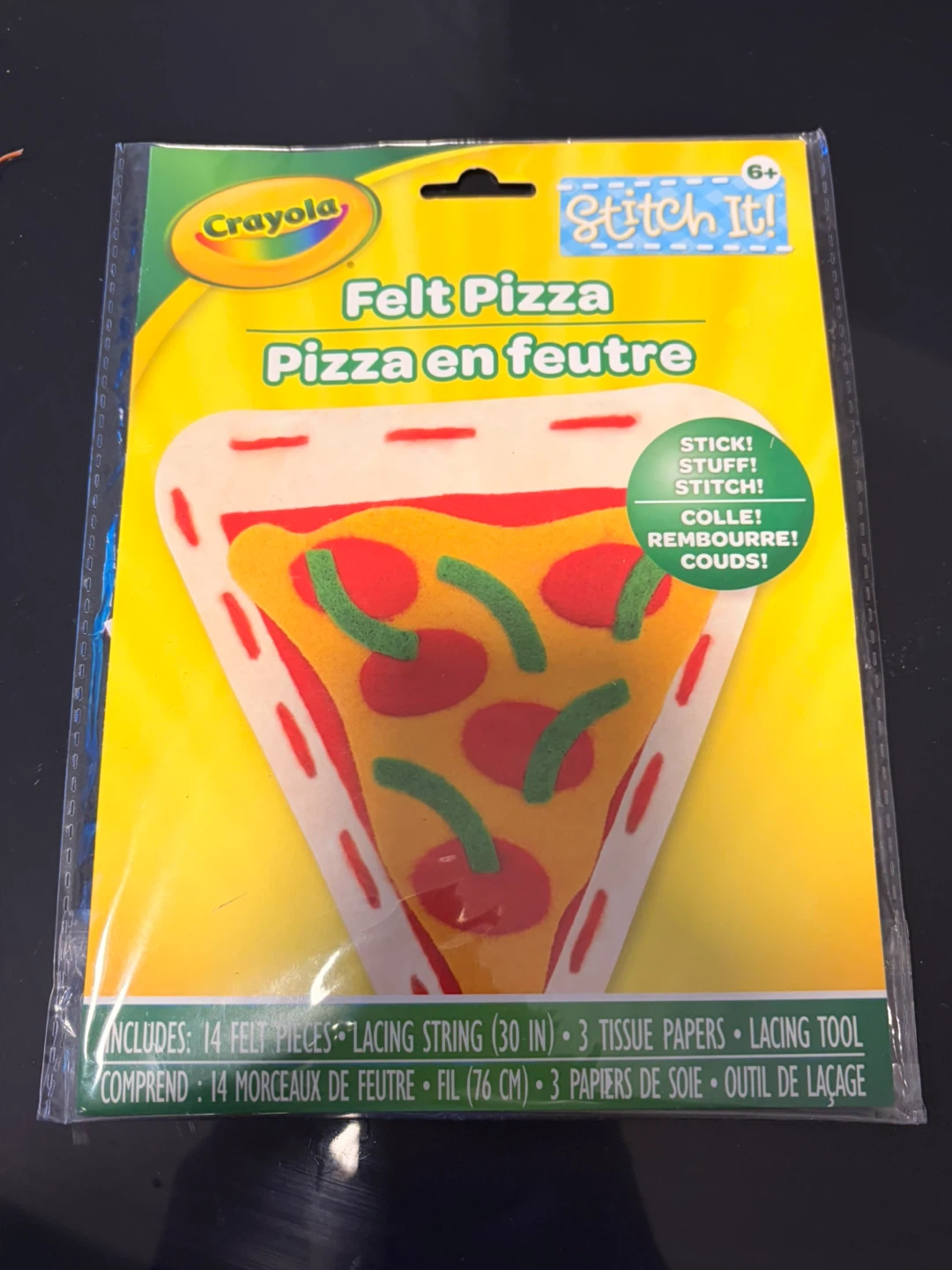 Crayola Felt Pizza Stitch It! DIY Craft Kit for Kids