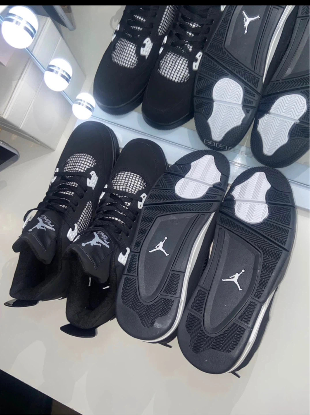 Size 12 Black and White Thunder | Jordan 4s - photo 4