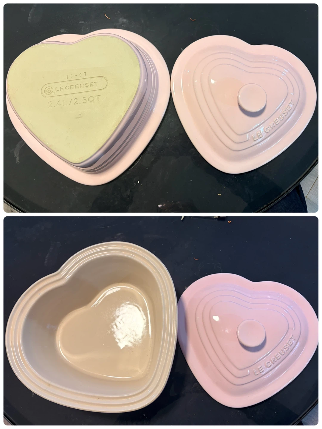 Le Creuset stoneware deep heart dish with lid - photo 4