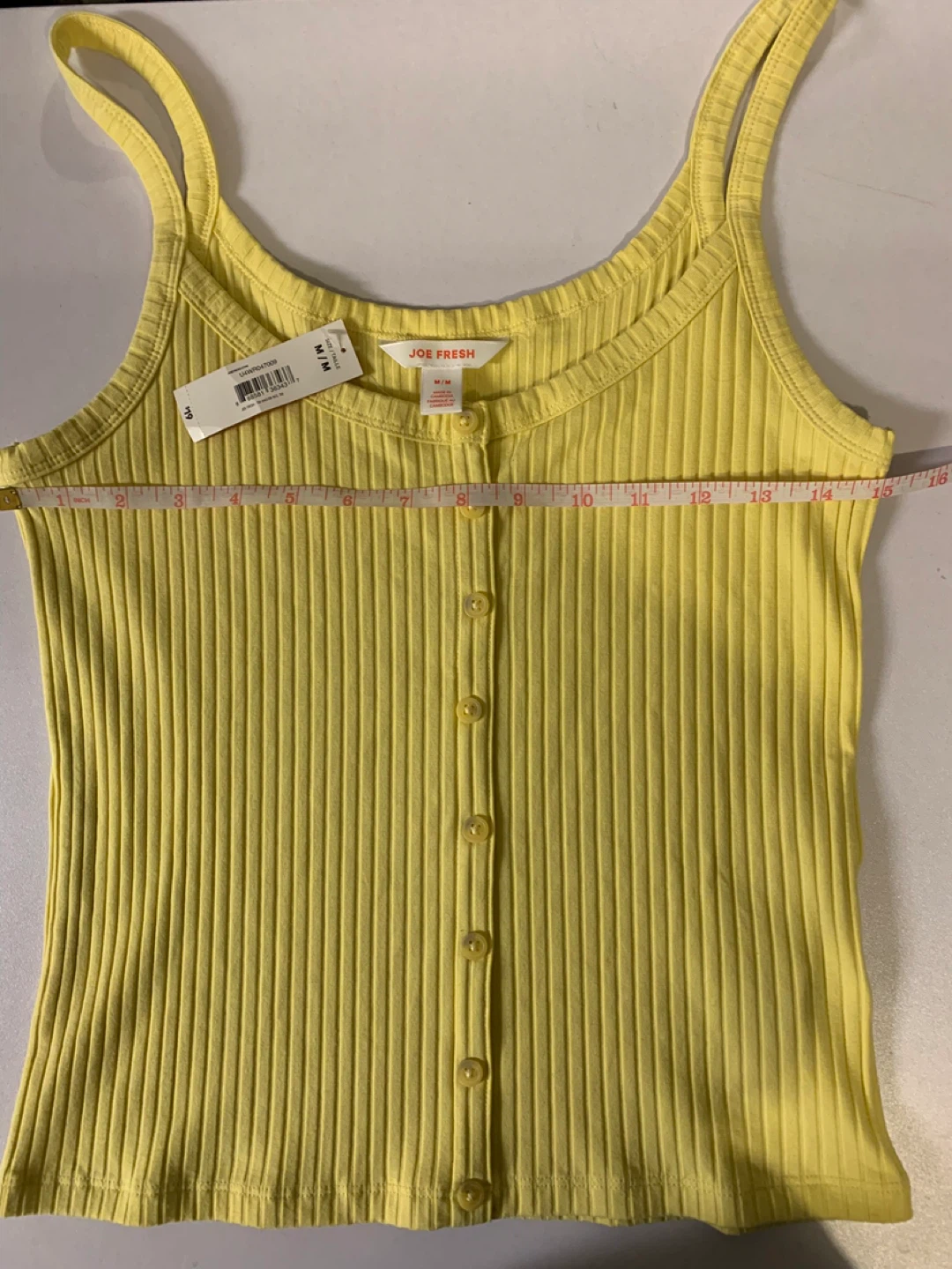 Joe Fresh Yellow Ribbed Tank Top M/M 🏆 - photo 4