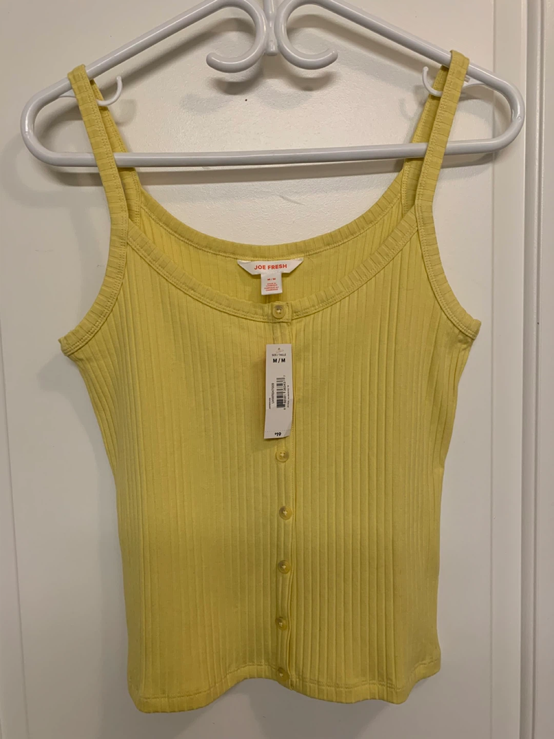 Joe Fresh Yellow Ribbed Tank Top M/M 🏆