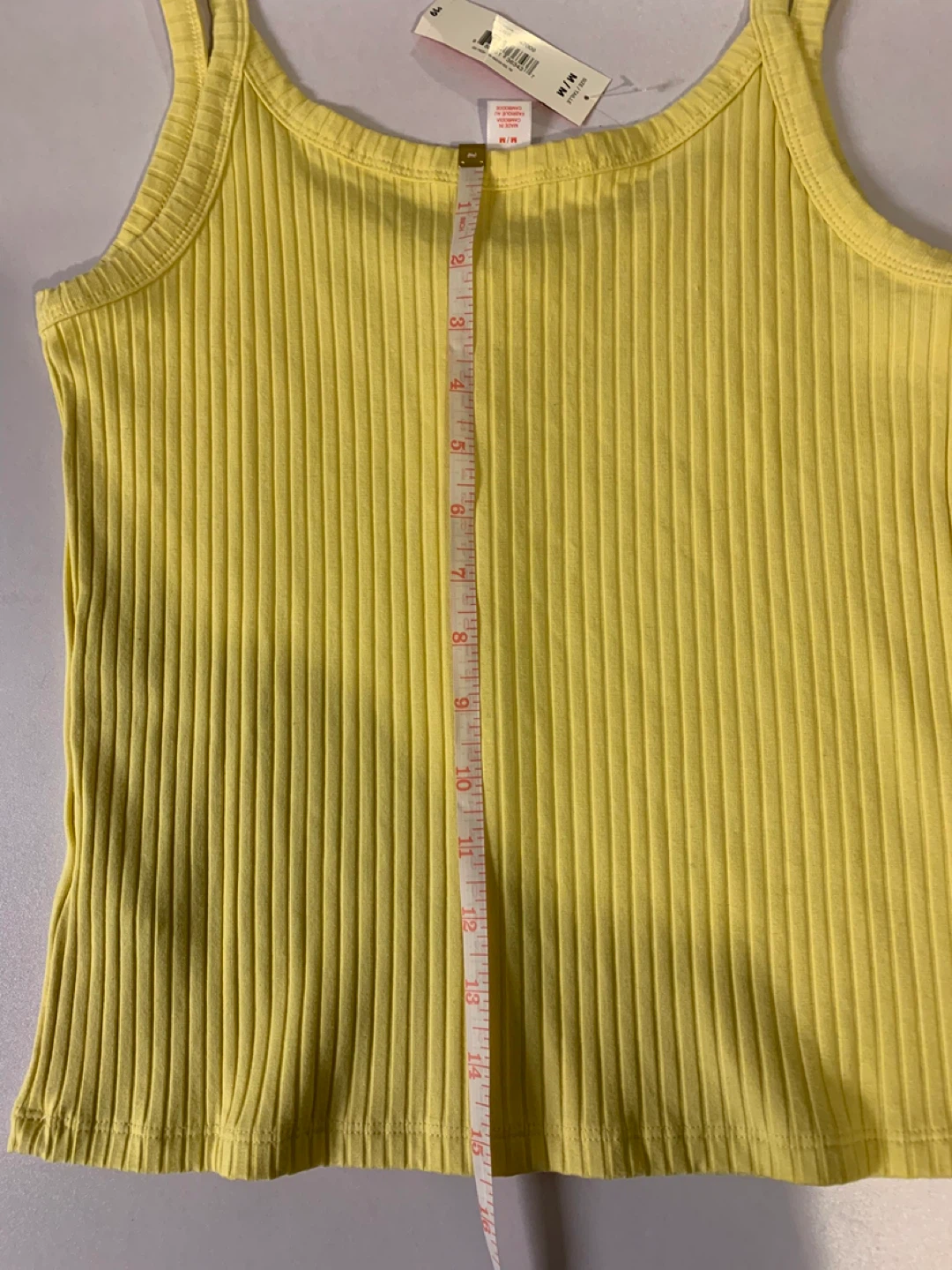 Joe Fresh Yellow Ribbed Tank Top M/M 🏆 - photo 5