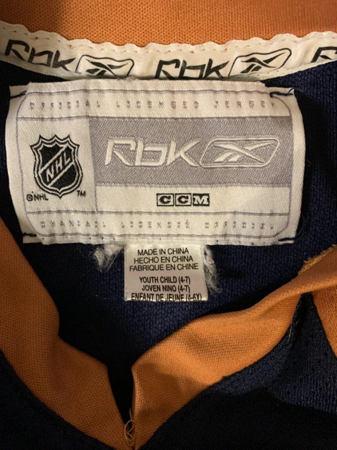 Reebok Edmonton Oilers Youth Hockey Jersey 4-7 🏆 - photo 3