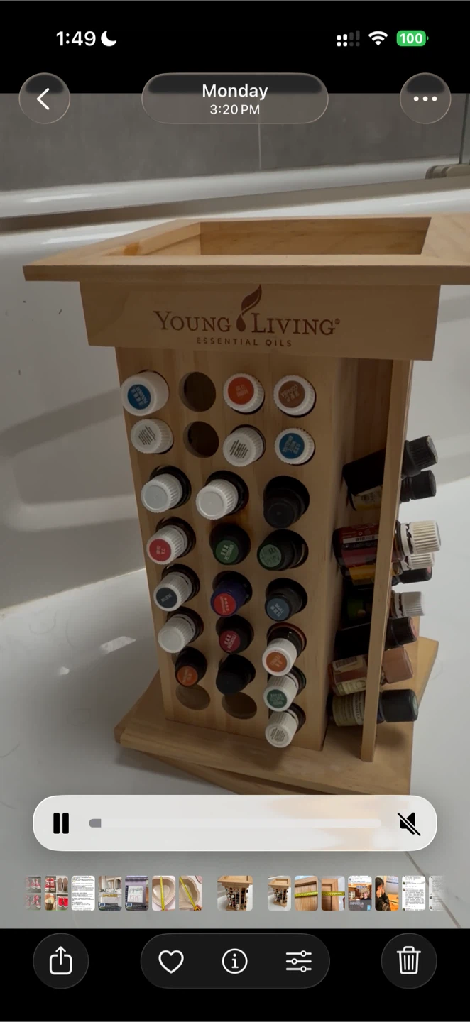 Young Living rotating oil organizer
