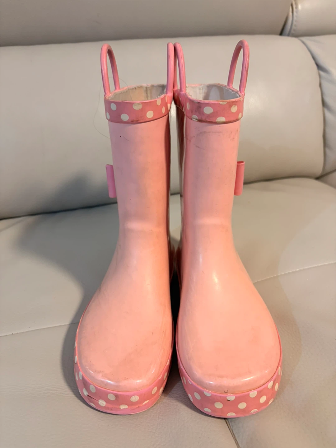 Hello Kitty Pink Polka Dot Rain Boots Size 30 - photo 2