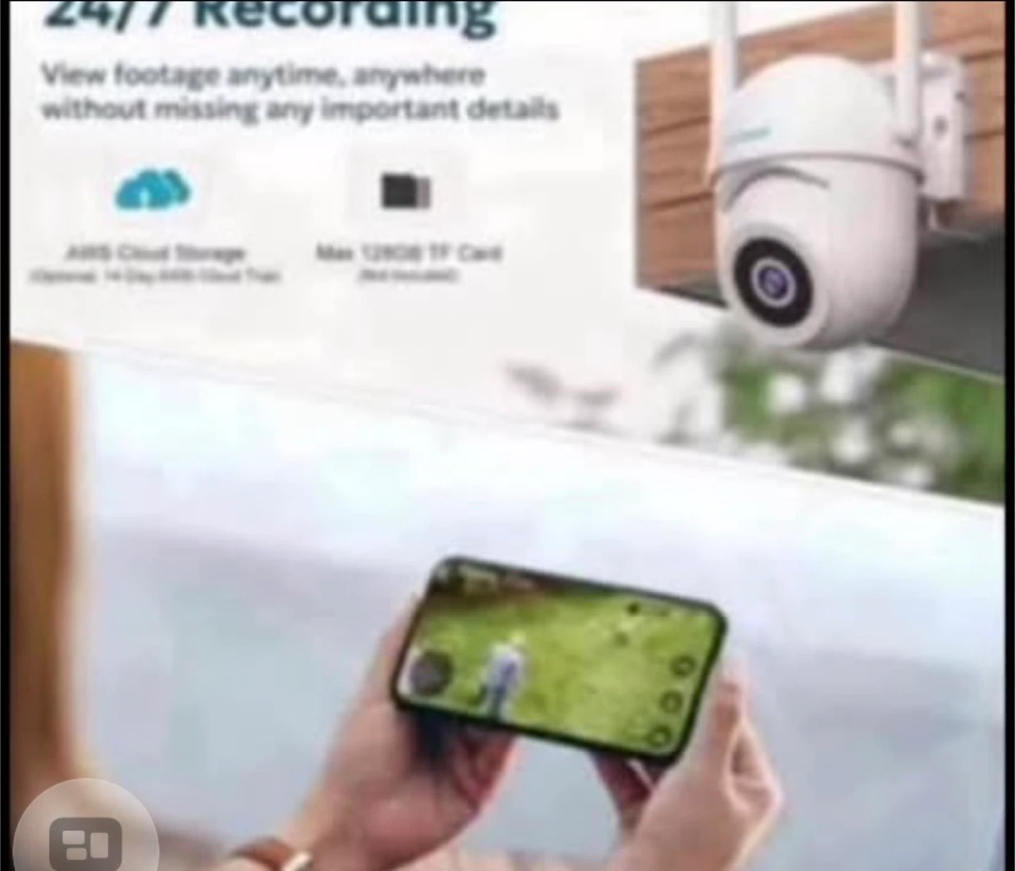 Outdoor Security Camera - 2K HD, Wi-Fi