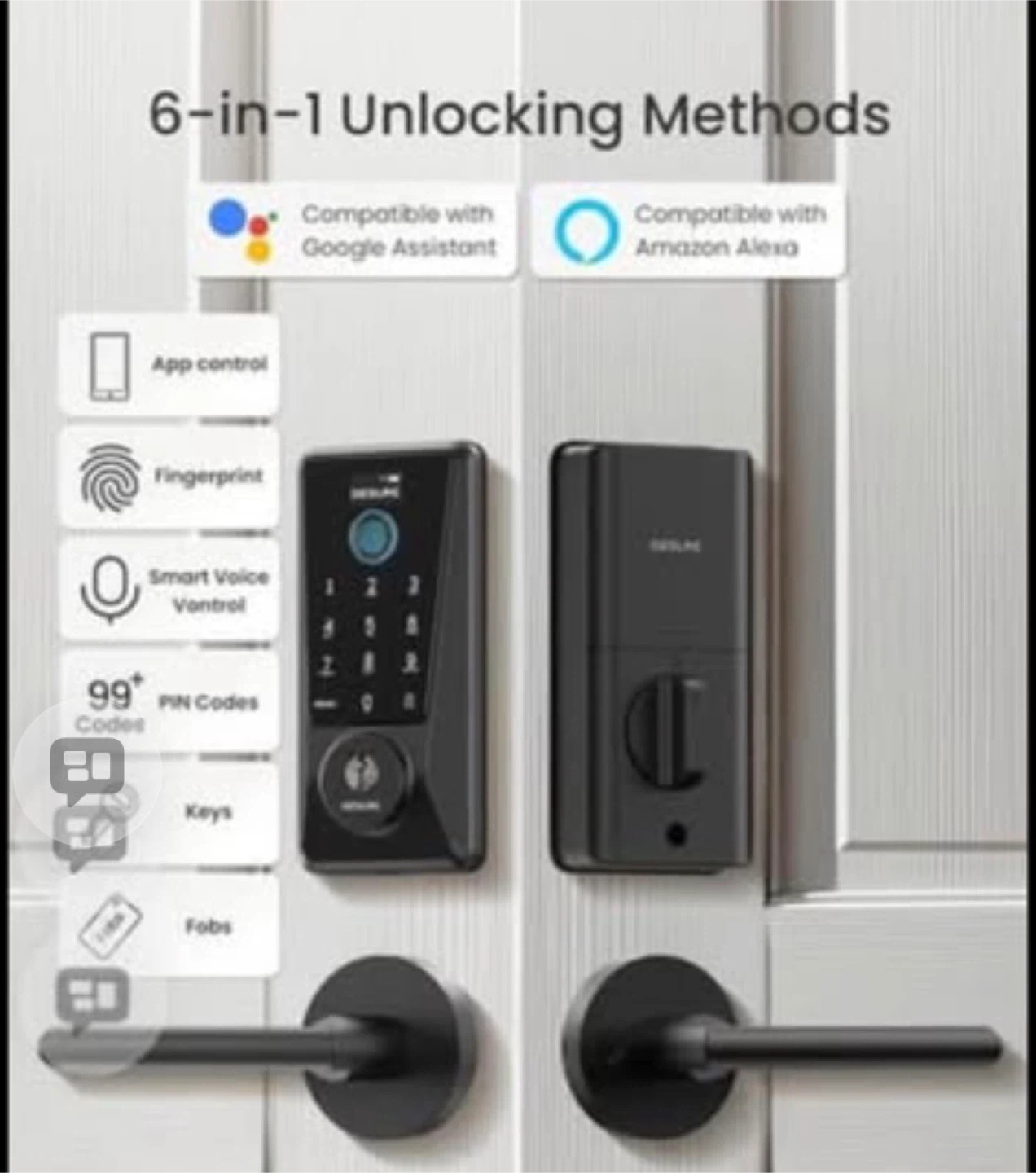 DESILAC Smart Lock with 6-in-1 Unlocking Methods
