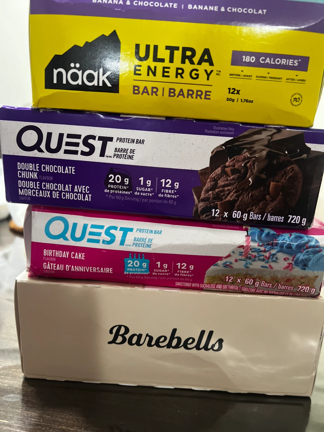 Variety Pack of Protein Bars and Chips