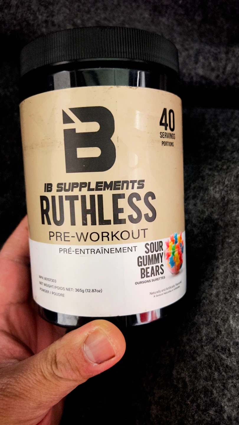 IB Supplements RUTHLESS Pre-Workout - Sour Gummy Bears
