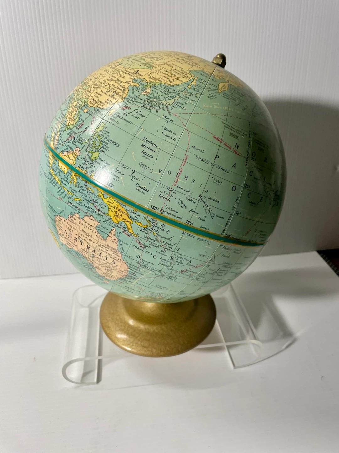9 Inch Vintage Terrestrial Globe by Cram - photo 2