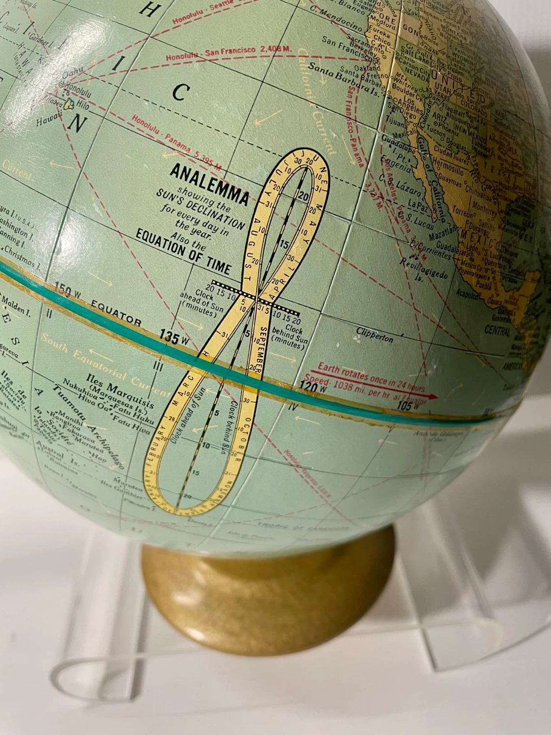 9 Inch Vintage Terrestrial Globe by Cram - photo 4