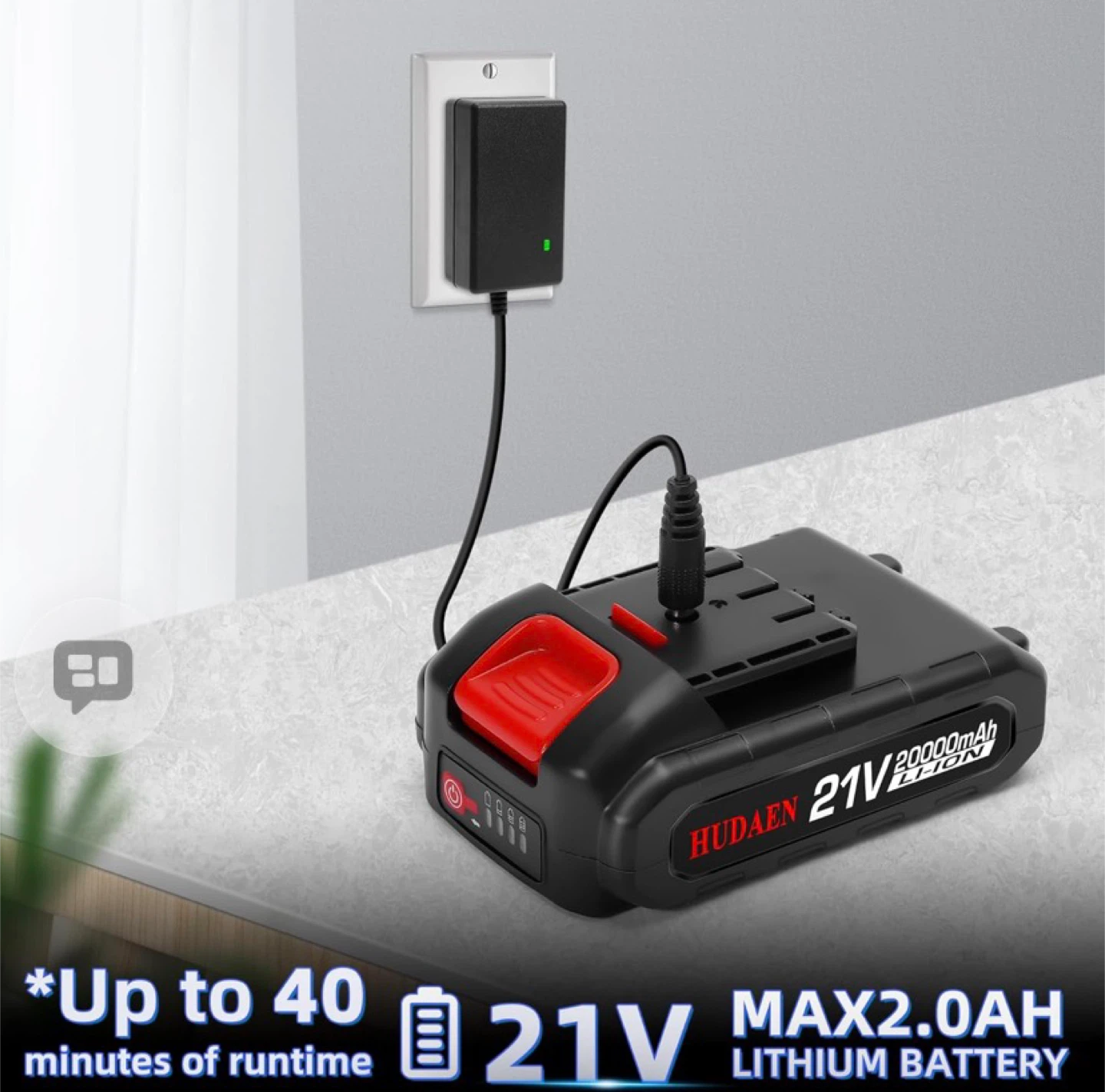 HUDAEN 21V 2000mAh Lithium-Ion Battery