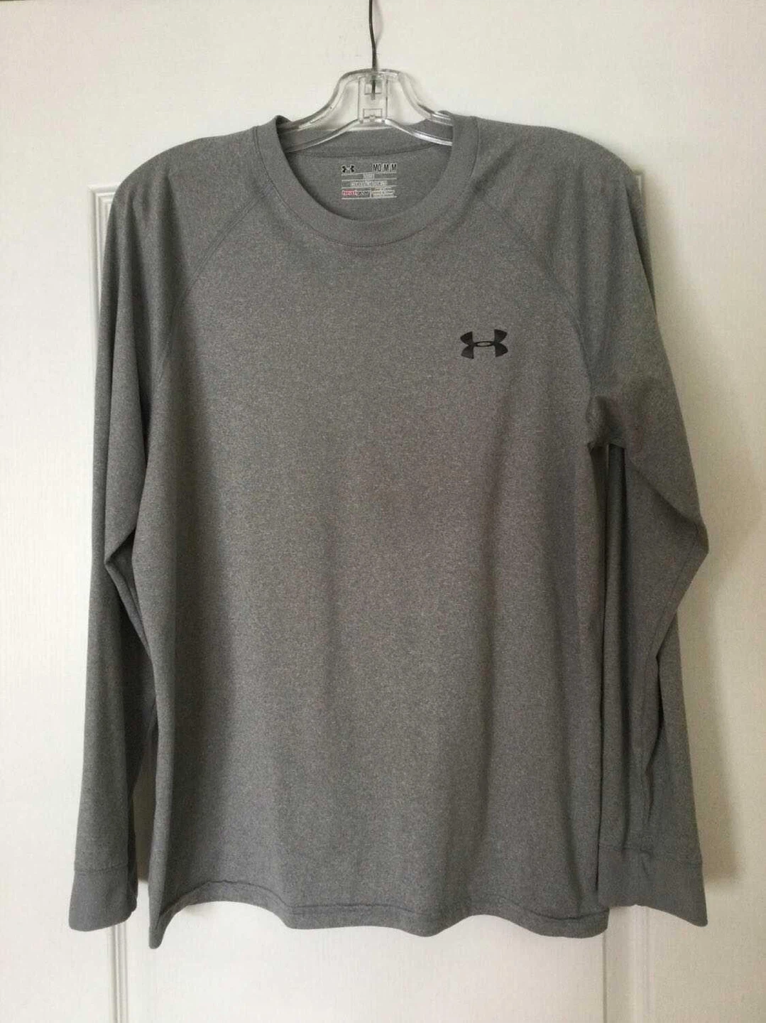 Under Armour Grey Long Sleeve Shirt - Men's Medium