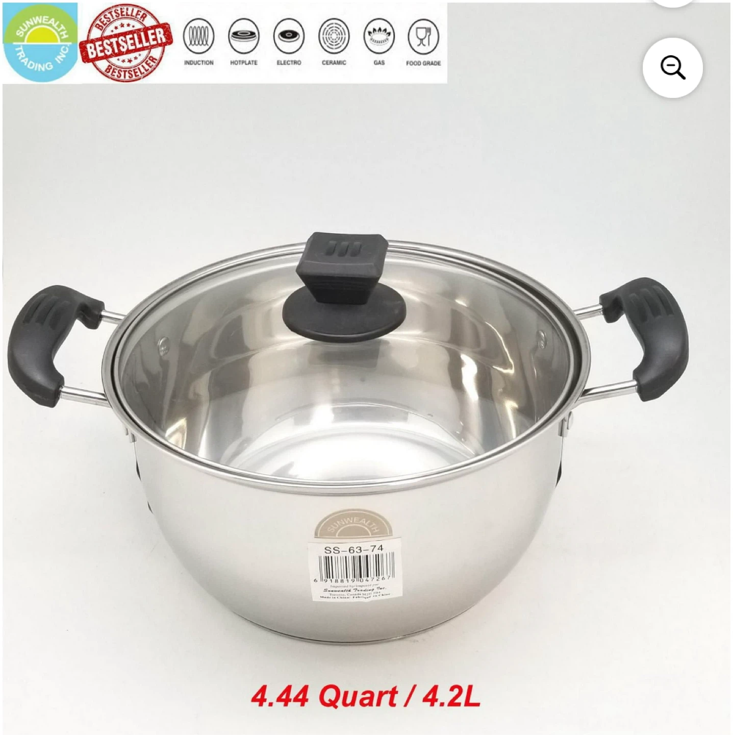 New Stainless Steel Stock Pot 4.44 Quart - photo 2