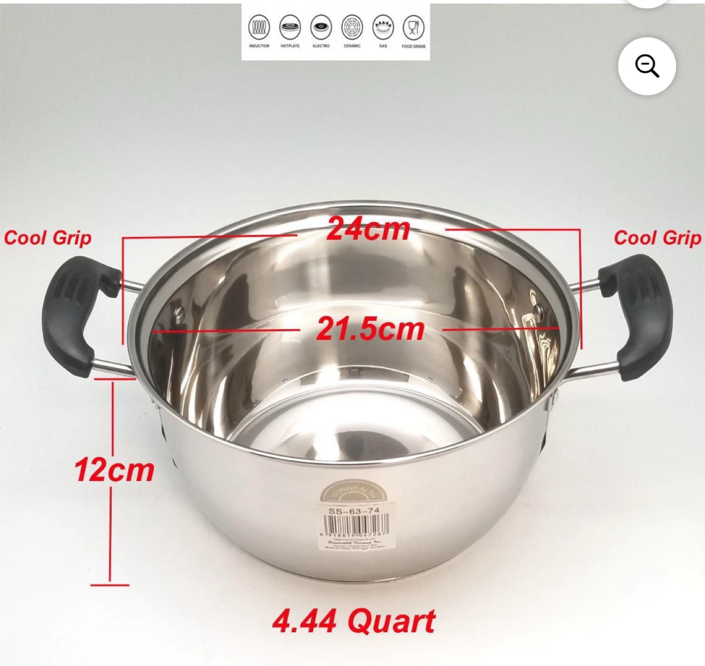 New Stainless Steel Stock Pot 4.44 Quart - photo 3