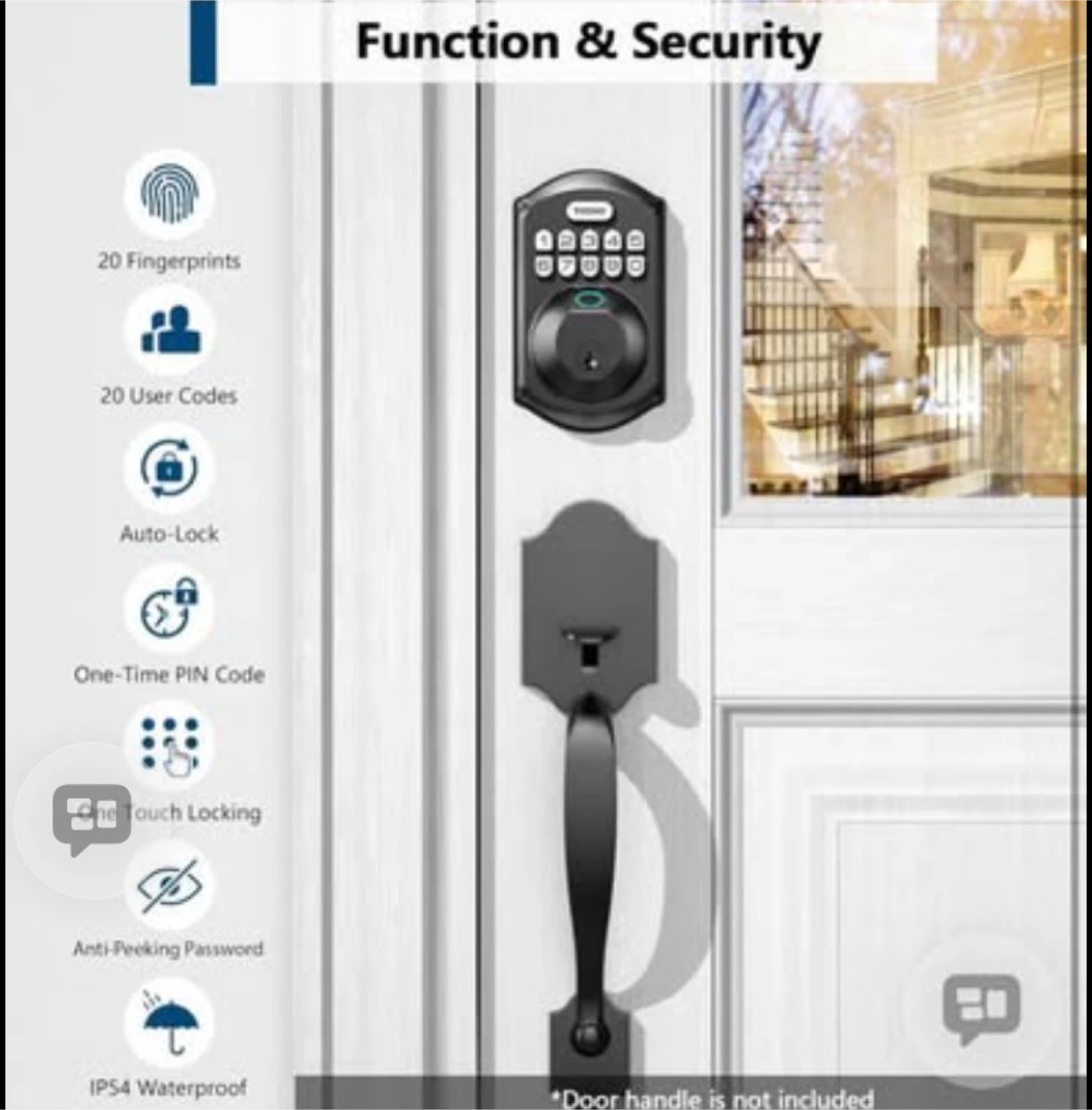 TECHO Smart Door Lock with Fingerprint and Keypad - photo 5