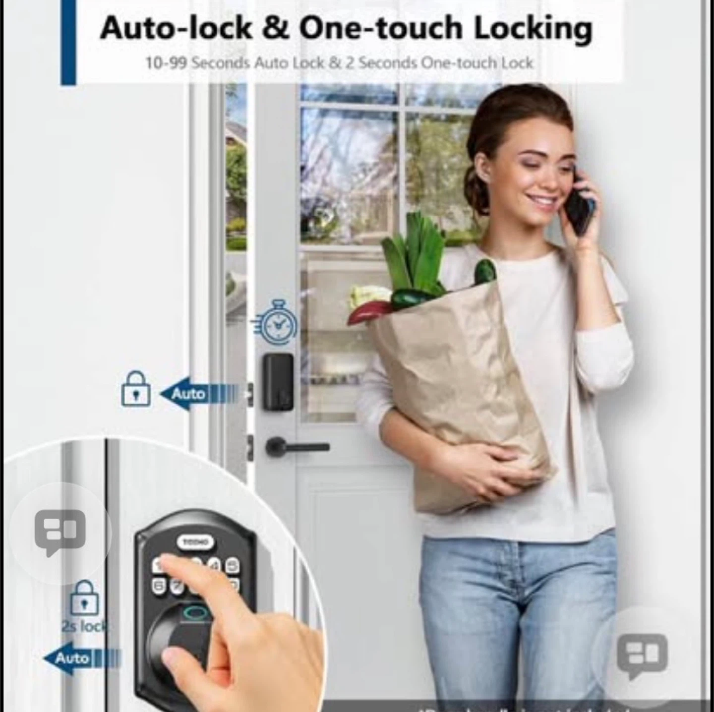 TECHO Smart Door Lock with Fingerprint and Keypad - photo 4