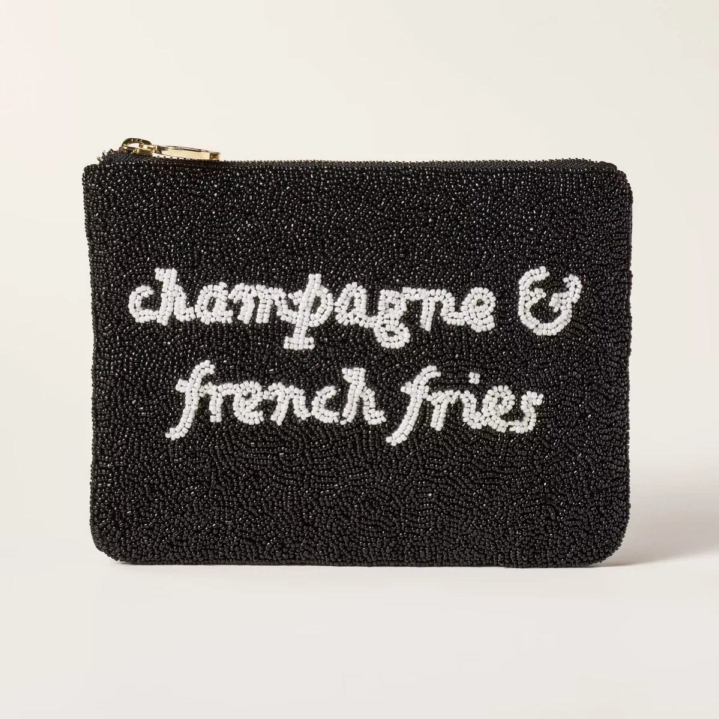 Kate Spade "Champagne & French Fries" Beaded Clutch Pouch