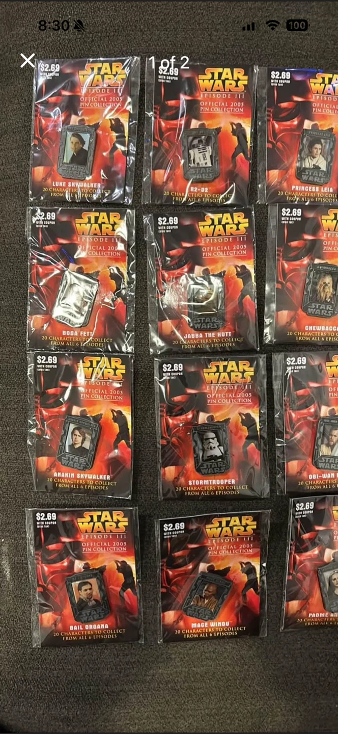 Star Wars Episode III Official 2005 Pin Collection
