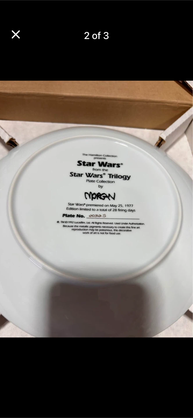 The Hamilton Collection Star Wars Trilogy Decorative Plate - photo 2