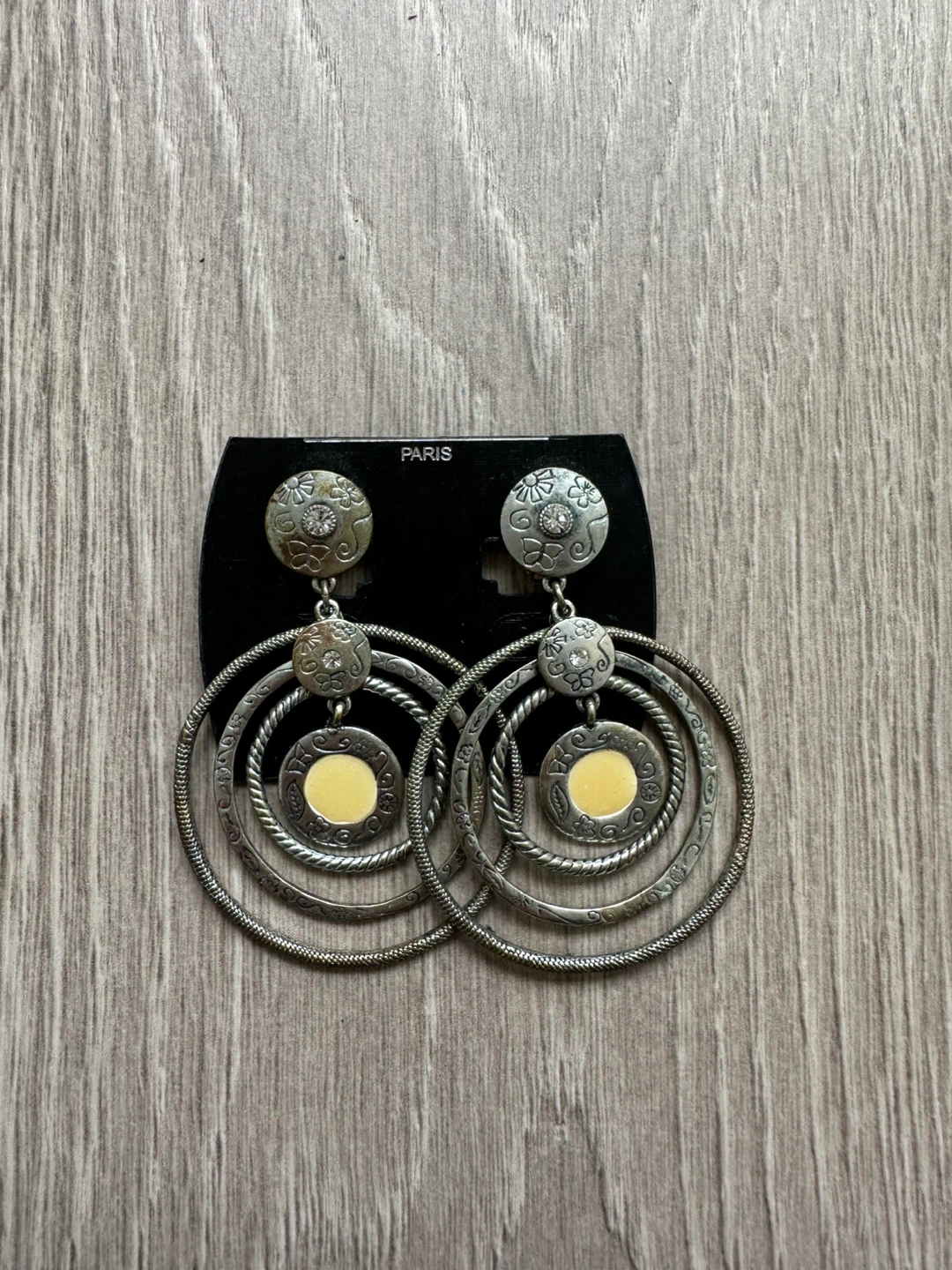 🇫🇷 Vintage Sterling Silver Clip-On Hoop Earrings - photo 2