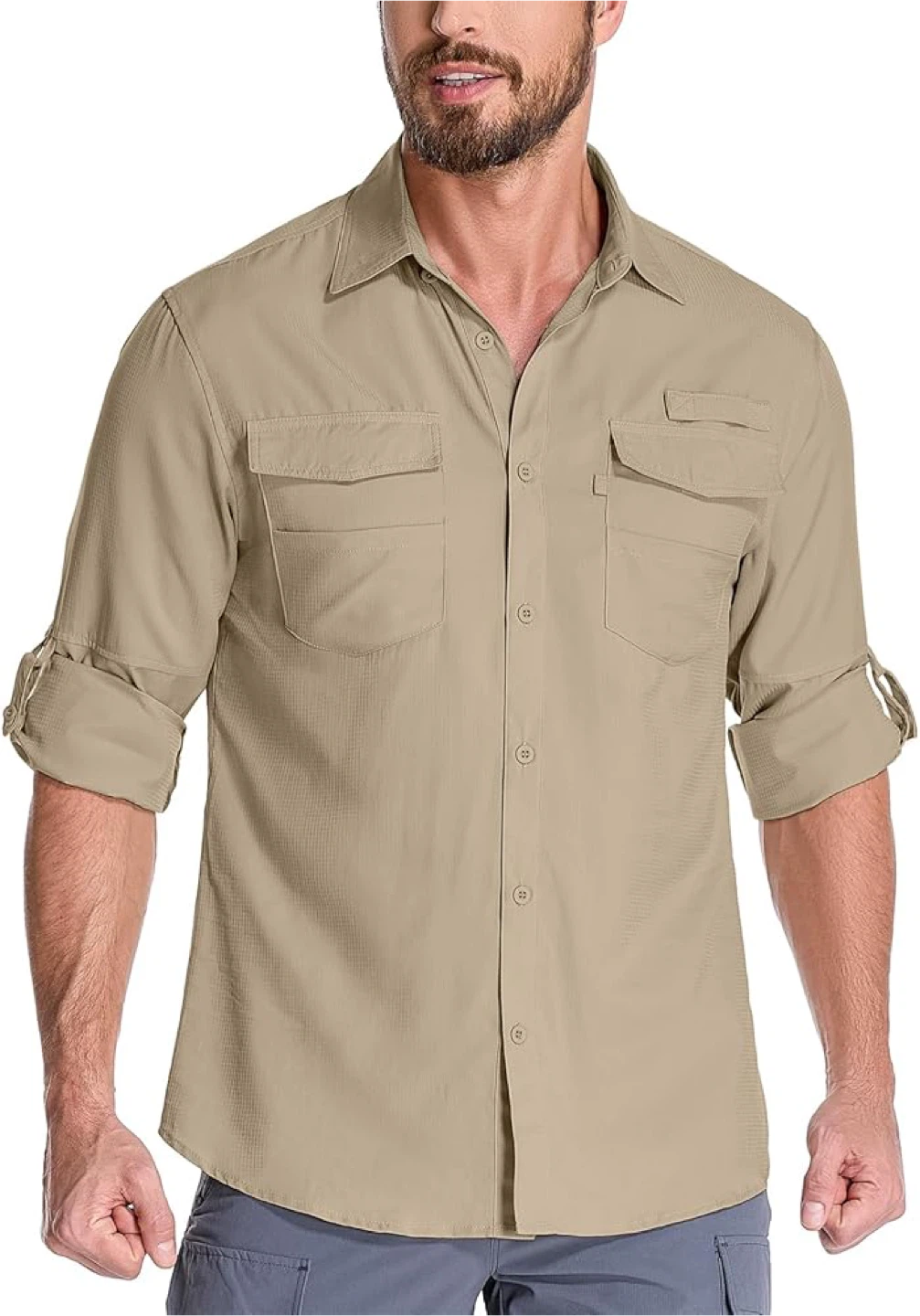 Mens Safari Shirts Long Sleeve