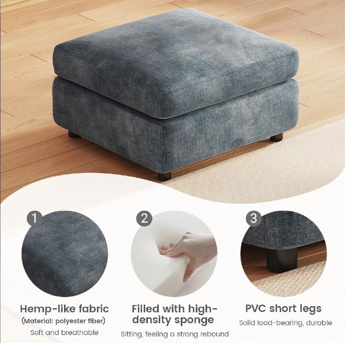 New in Box Modular Storage Ottoman - photo 3
