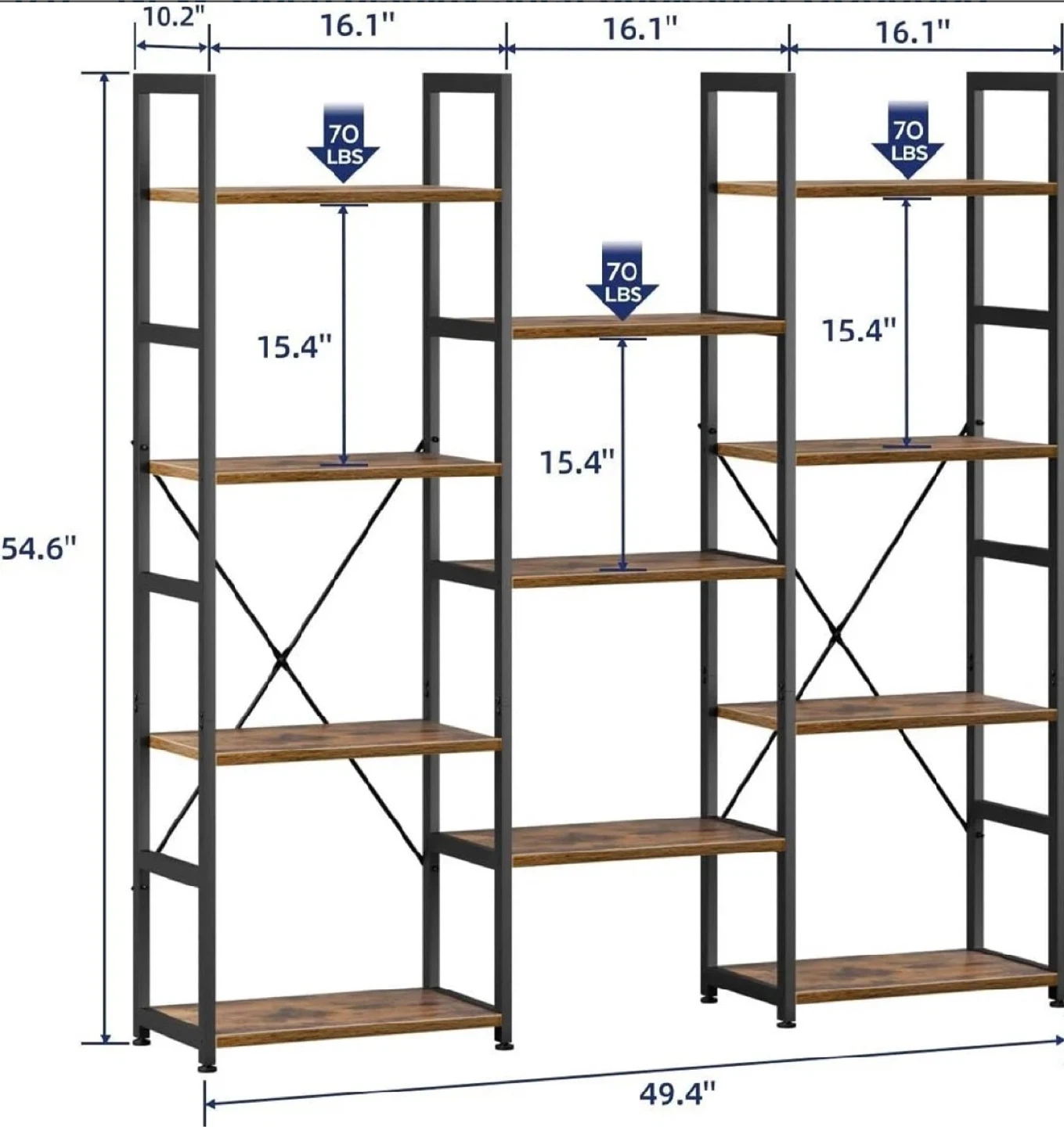Open display bookshelf - photo 4