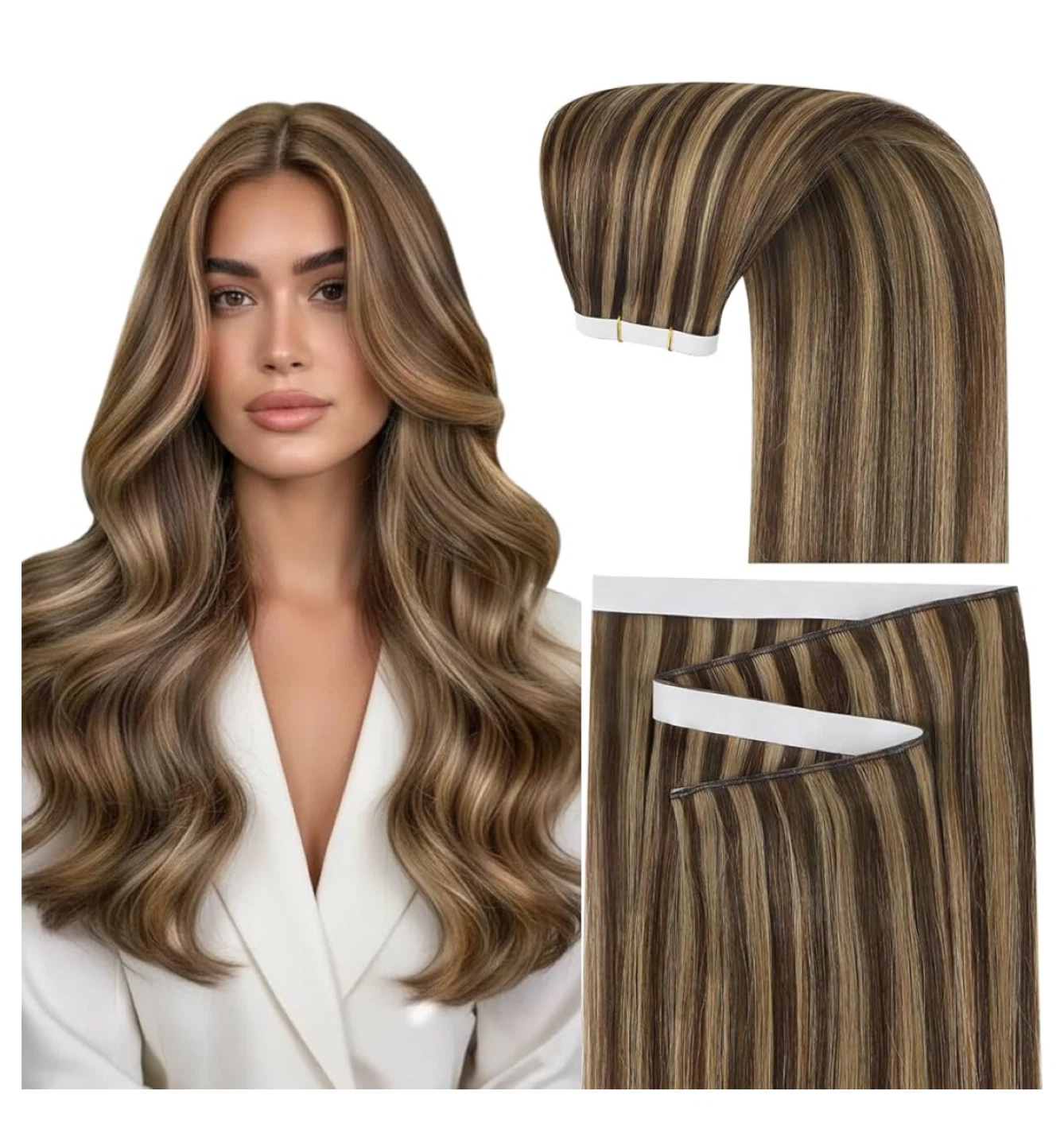24 Inch Tape In Weft Human Hair Extensions