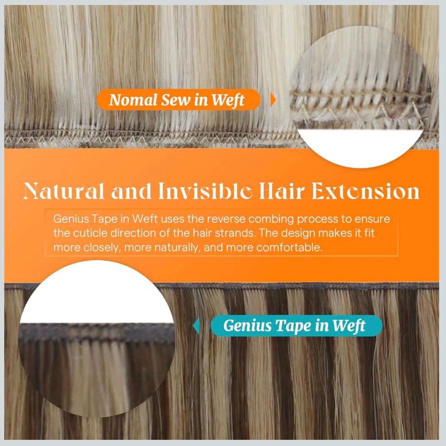 24 Inch Tape In Weft Human Hair Extensions - photo 4