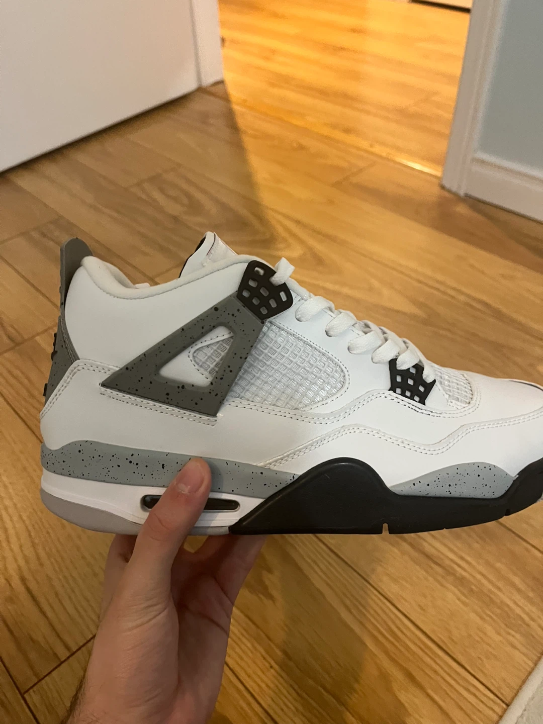 Jordan 4 white cements size 12 rep
