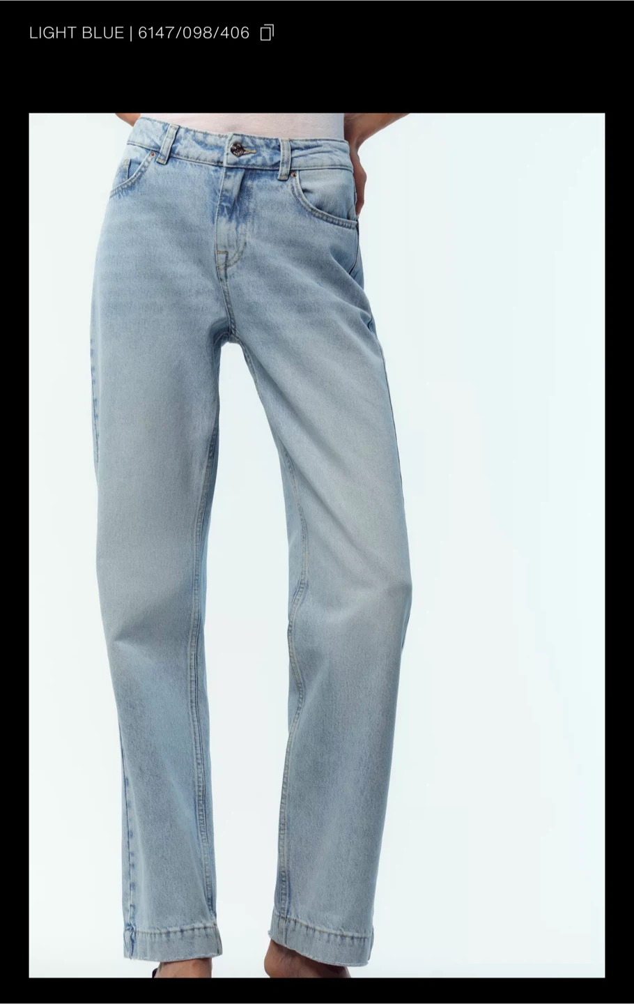 Zara Light Blue Denim Jeans - Size 32 US 0 - photo 2