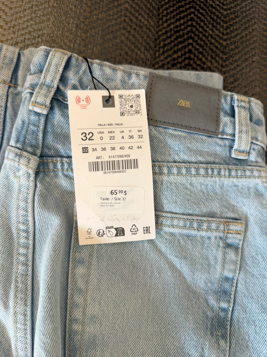 Zara Light Blue Denim Jeans - Size 32 US 0 - photo 4
