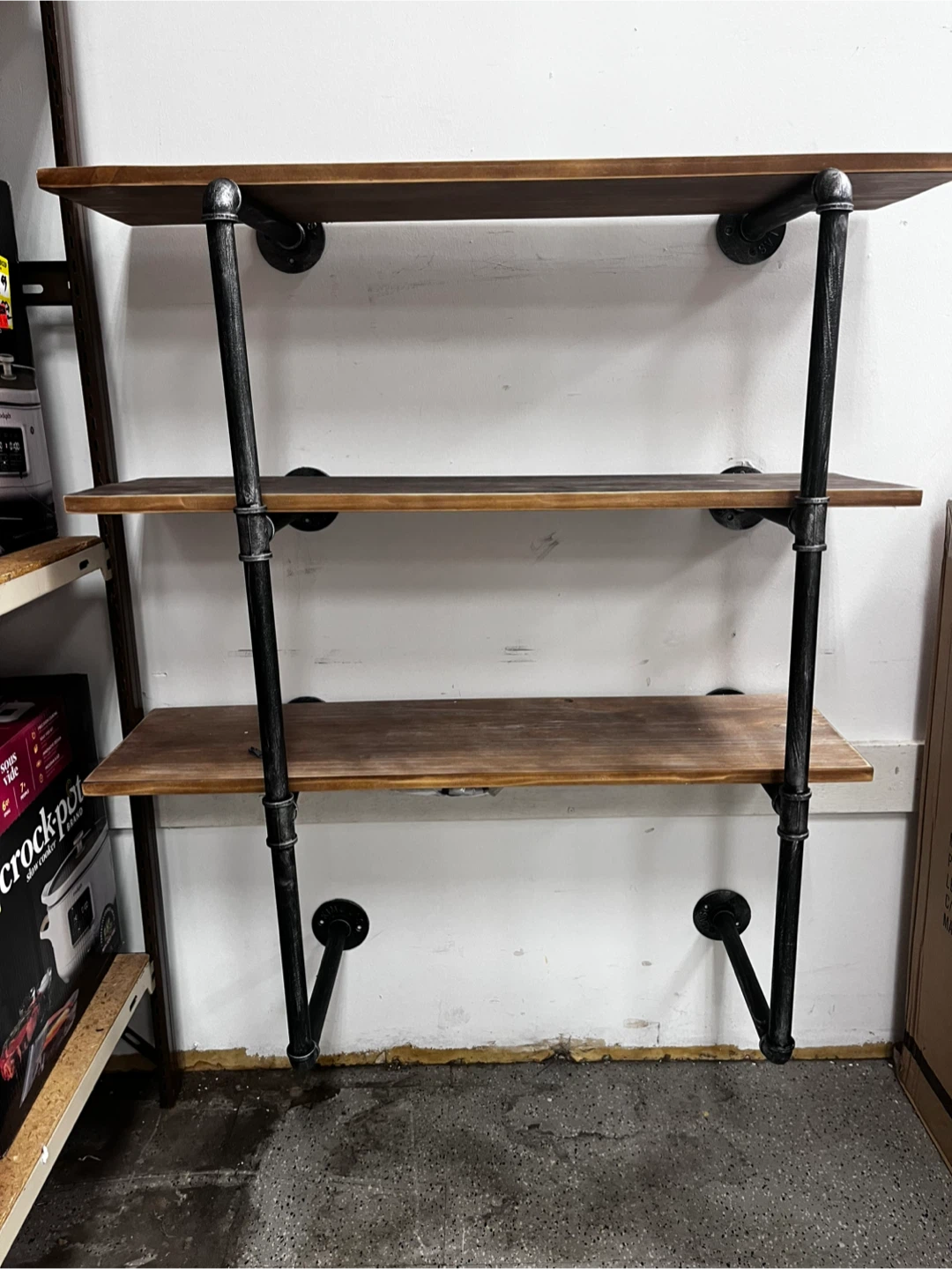 3-Tier Industrial Pipe Shelf - photo 3