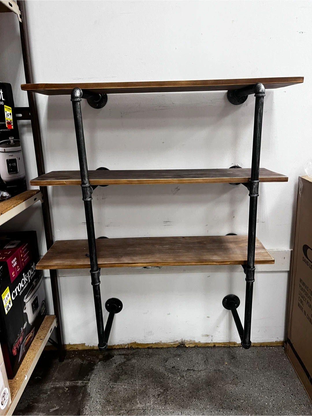 3-Tier Industrial Pipe Shelf - photo 2
