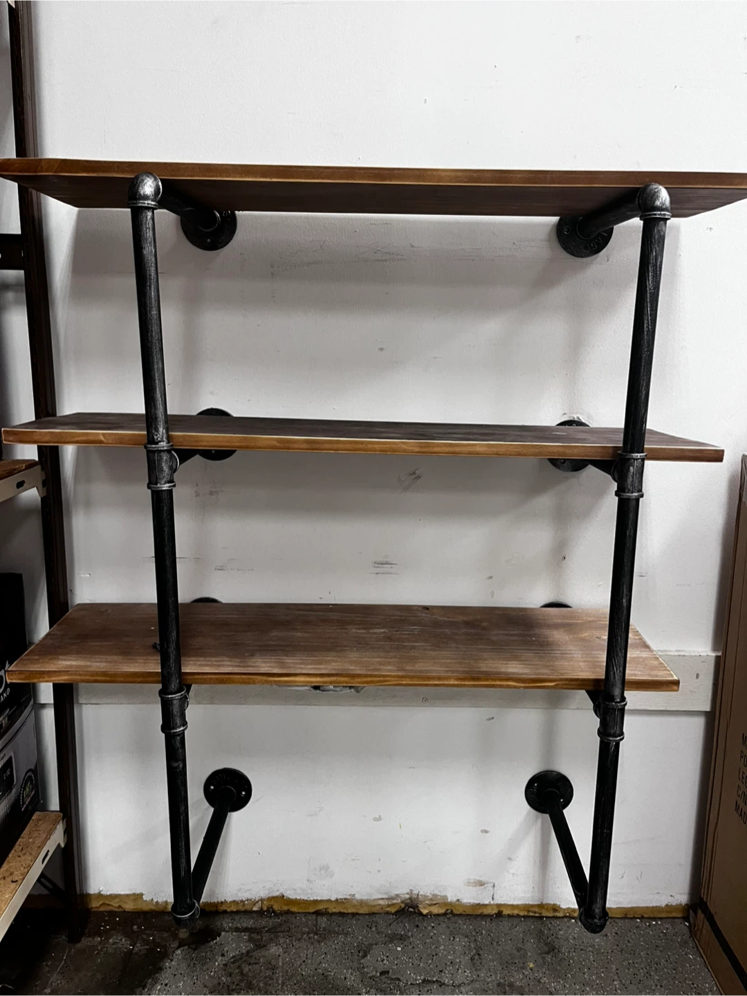3-Tier Industrial Pipe Shelf