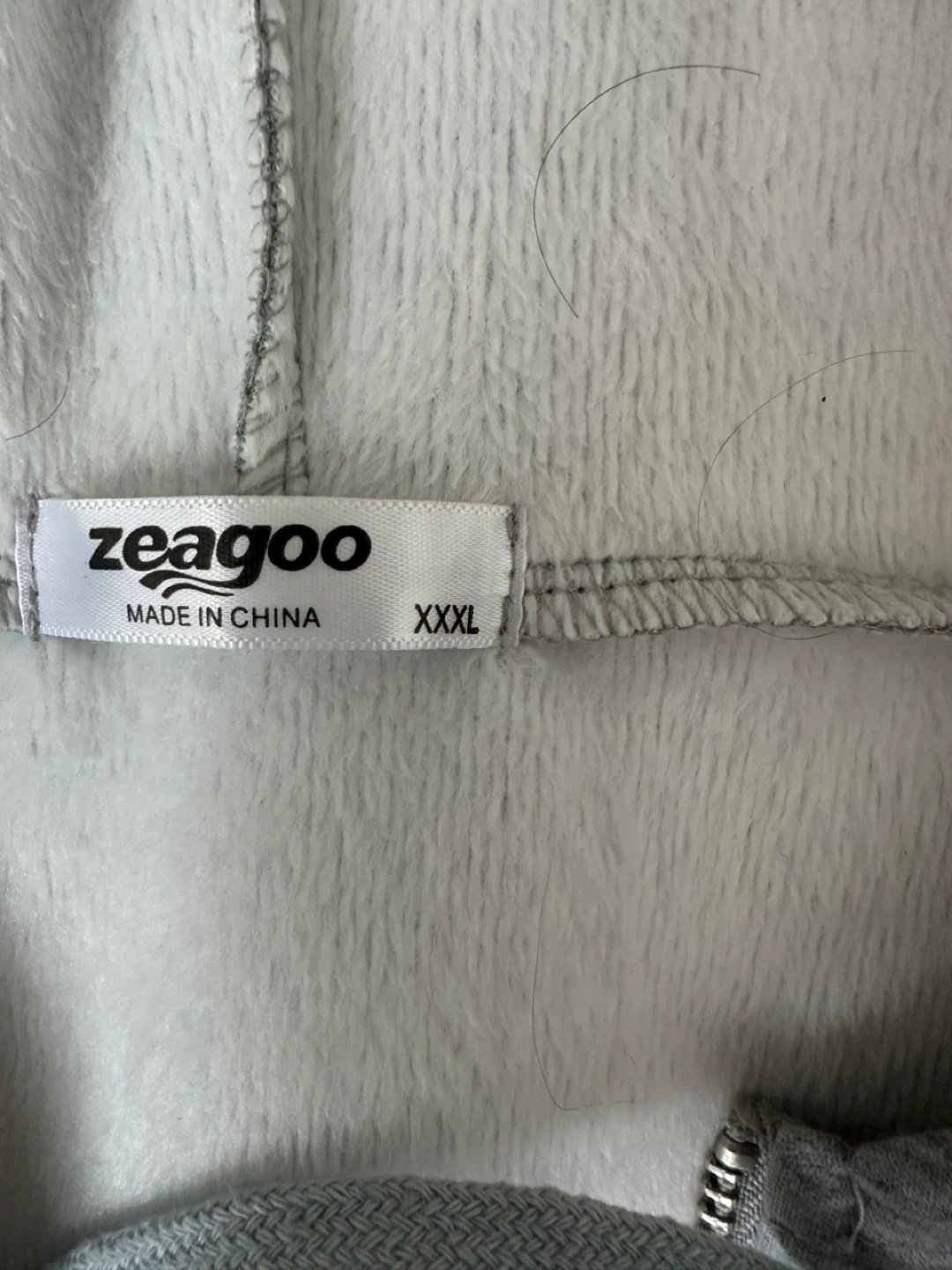 Zeagoo Grey Full Zip Hoodie XXXL - photo 3
