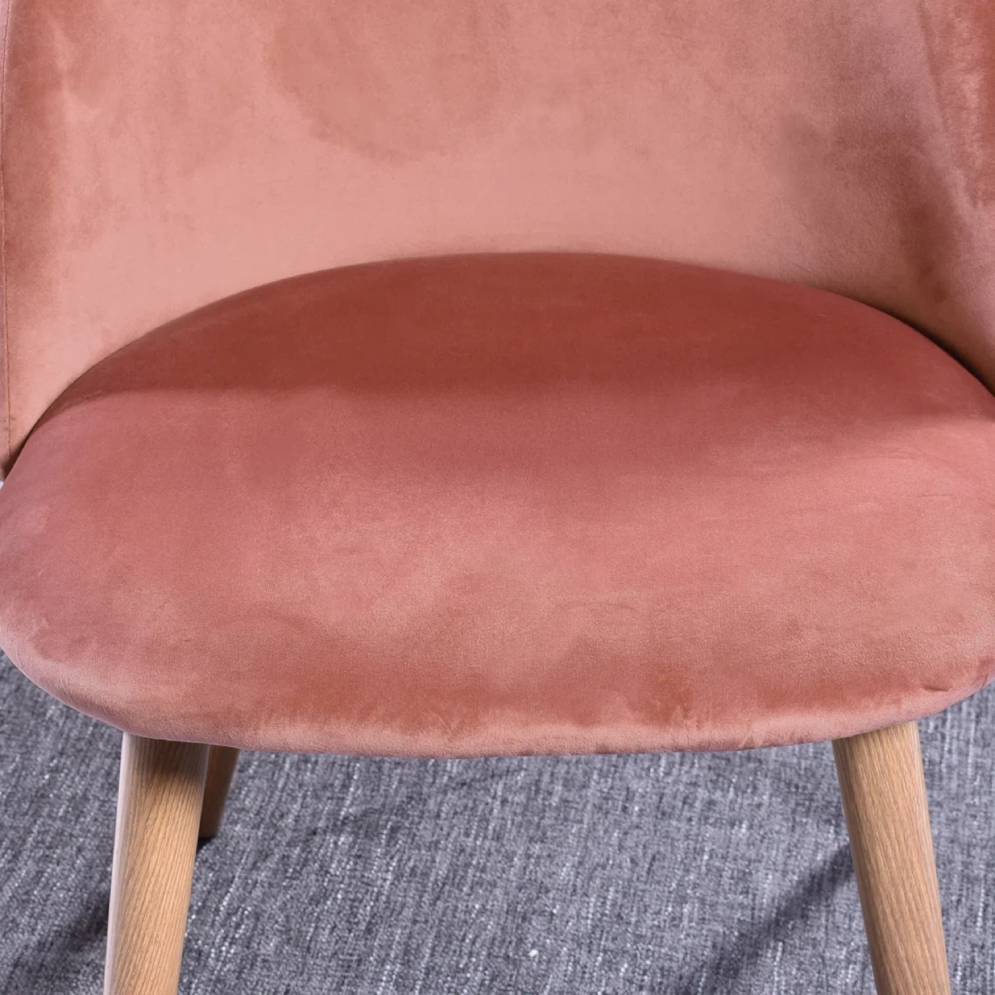 Pink Velvet Accent Chair with Quilted Back (Set of 2) - photo 3