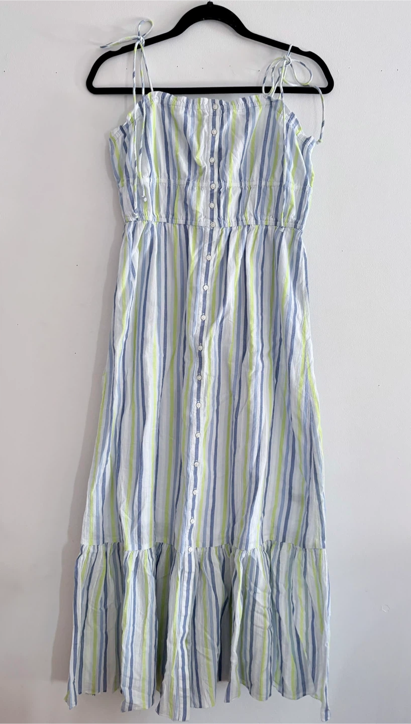 Aerie Striped Midi Dress 100% cotton 🏆‼️last price ‼️ - photo 2