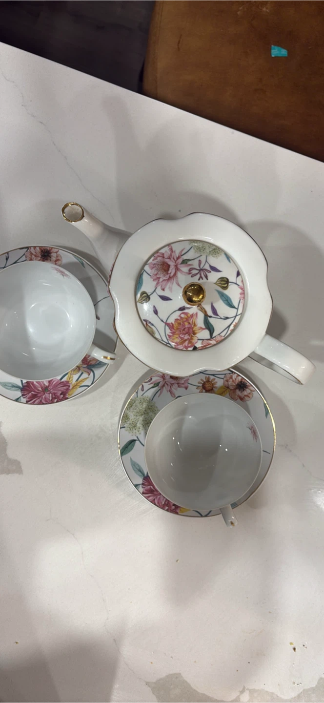 Whimsy Floral Bird Teapot and Cup Set - photo 3