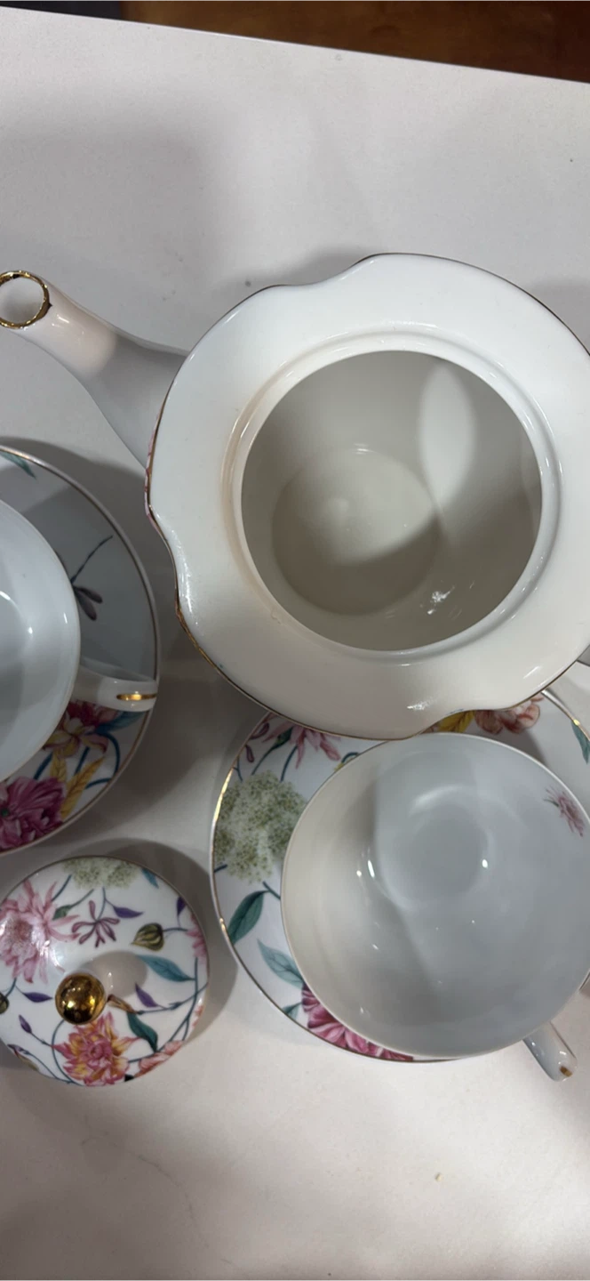 Whimsy Floral Bird Teapot and Cup Set - photo 4