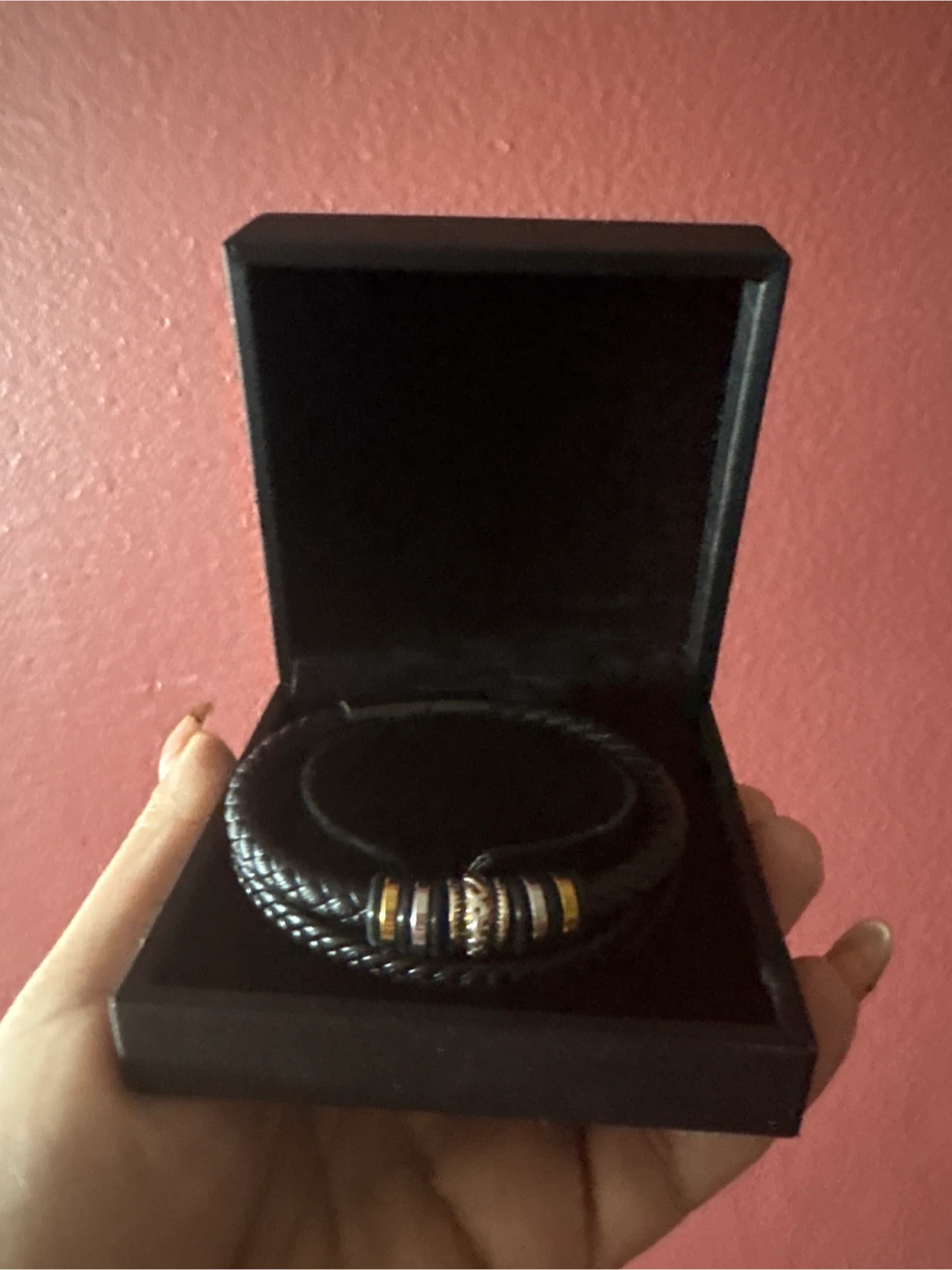Genuine Braided Leather Bracelet with "Love you Forever” 🏆