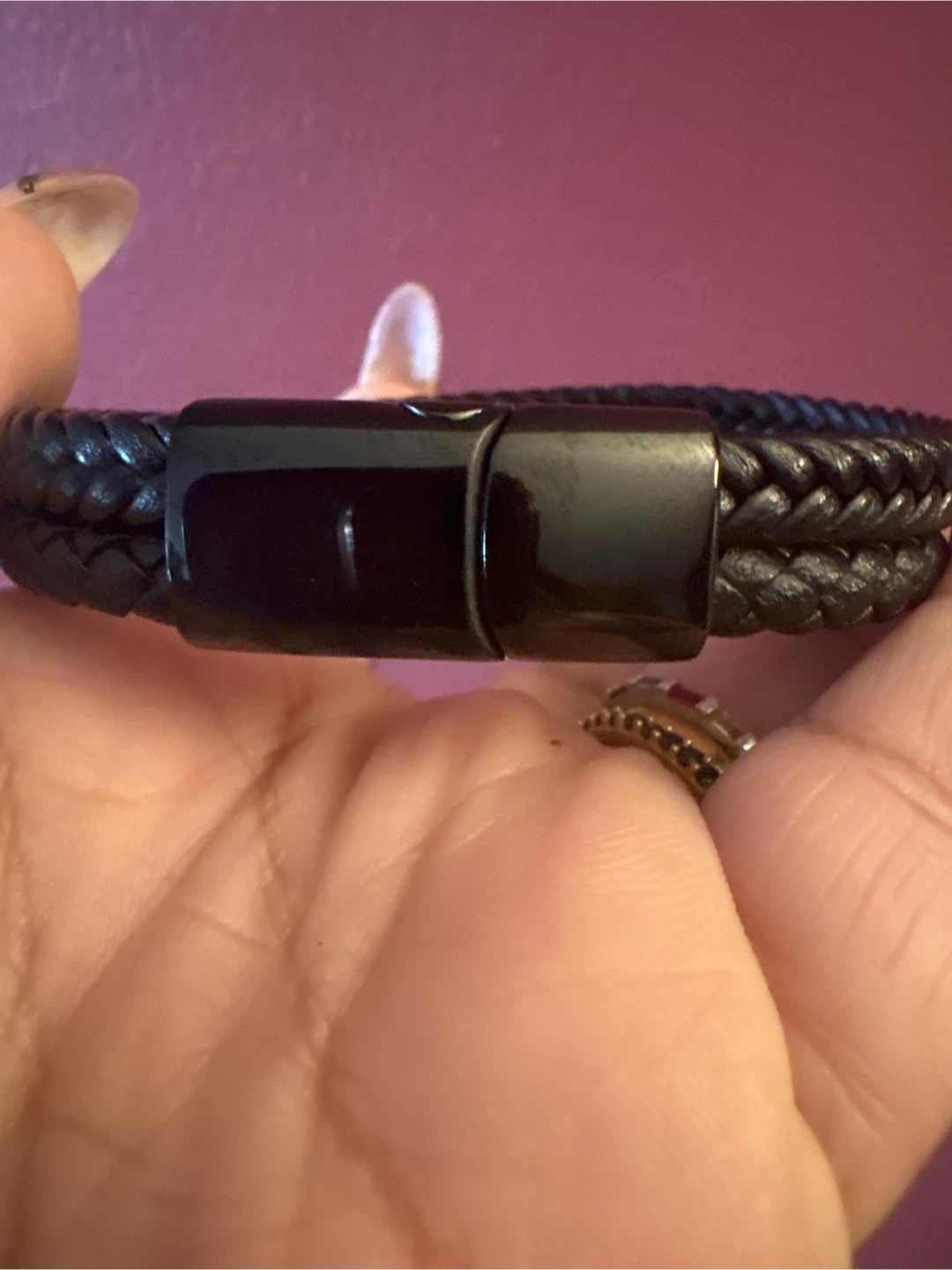 Genuine Braided Leather Bracelet with "Love you Forever” 🏆 - photo 5