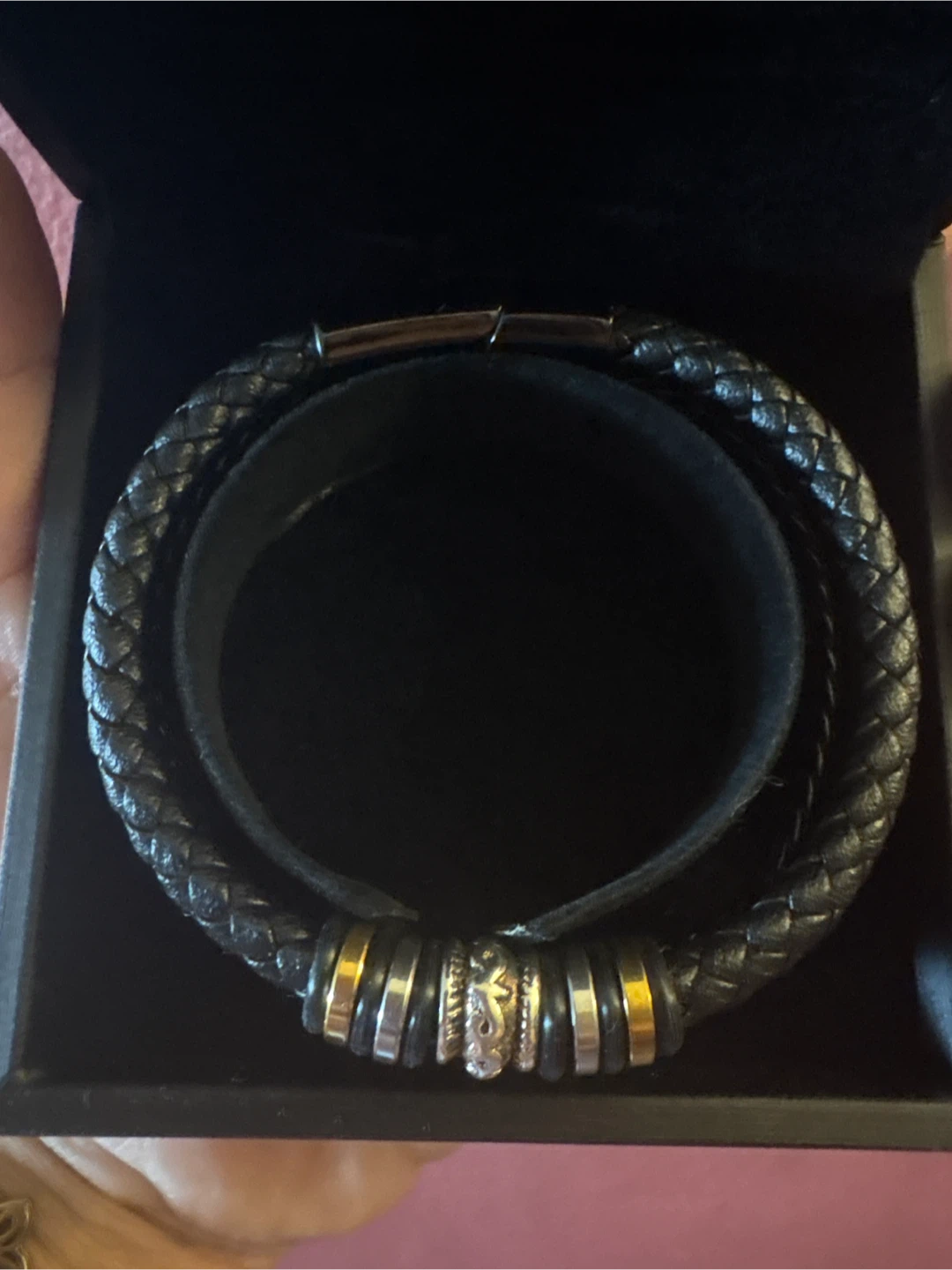 Genuine Braided Leather Bracelet with "Love you Forever” 🏆 - photo 2